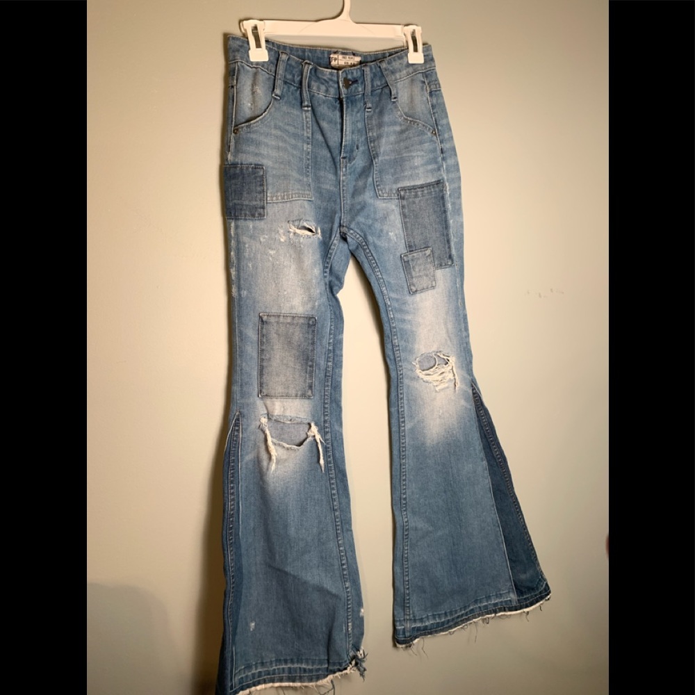 Free people rare patches jeans (flare)